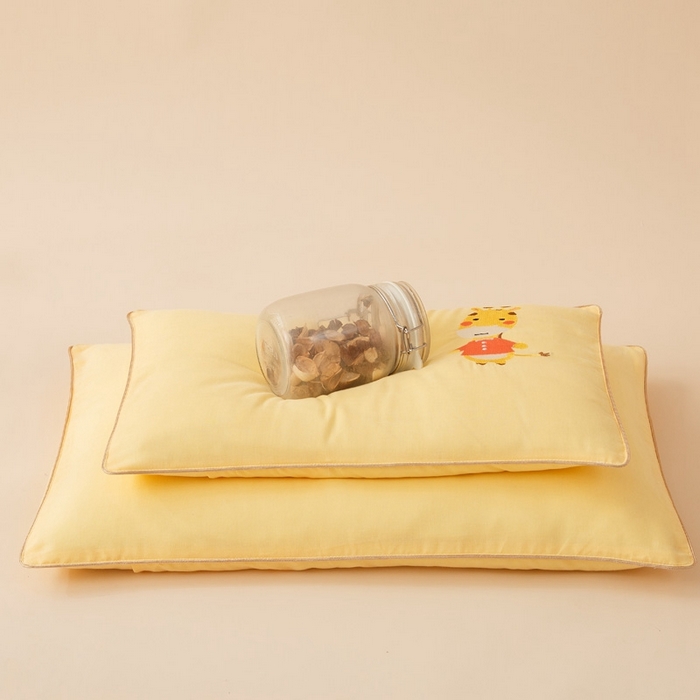 91家纺网 家纺一手货源 找家纺 喜多兔2025新款小轻柔纯棉双层纱枕套枕头 黄色萌小鹿