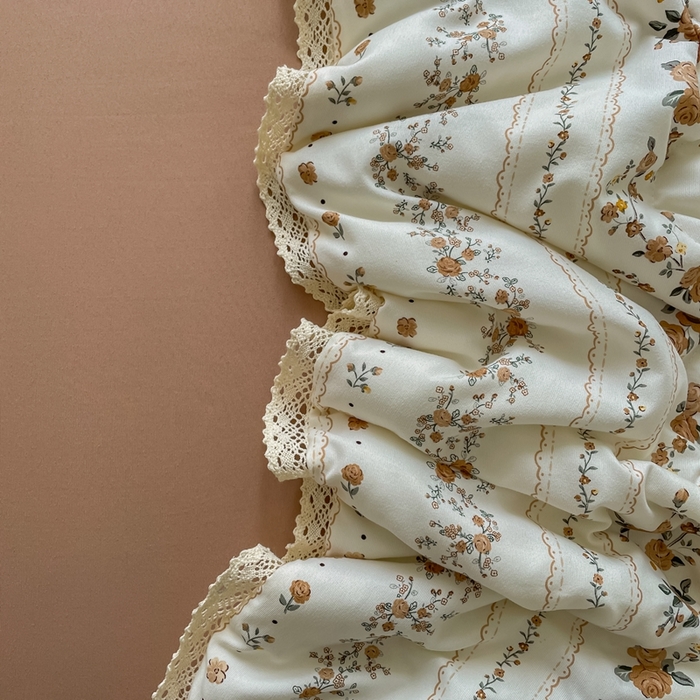 91家纺网 家纺一手货源 找家纺 一比一 2025新款针织双层纱镂空花边夏被四件套 复古玫瑰