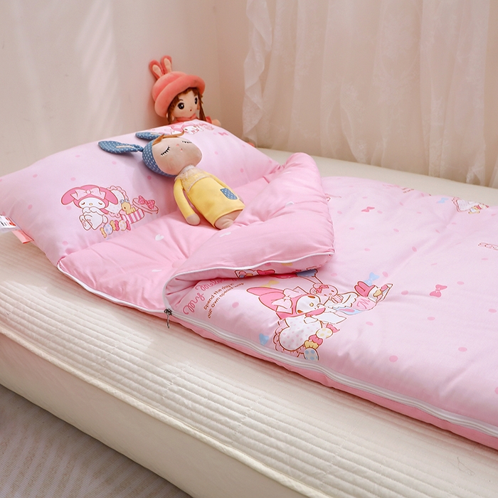 91家纺网 家纺一手货源 找家纺 八零年代 2024新款三丽鸥睡袋儿童一体防踢被 纯棉四季款