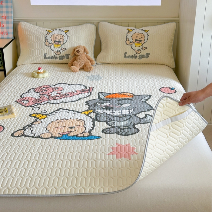 91家纺网 家纺一手货源 找家纺 金爱家 2025新款凉感丝乳胶凉席 乳胶-洋洋得意