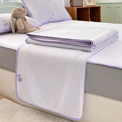 91家纺网 家纺一手货源 找家纺 （总）绘萱家居 2025爆款冰凉豆豆凉席夏被四件套三件套床笠款冰丝软席子