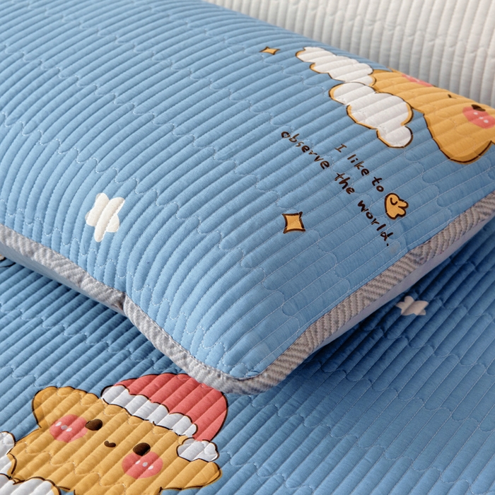 91家纺网 家纺一手货源 找家纺 情煊家纺 2025新款双面全棉床盖夹棉床盖三件套