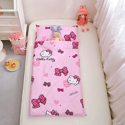 91家纺网 家纺一手货源 找家纺 （总）八零年代 2024新款三丽鸥睡袋儿童一体防踢被 纯棉四季款