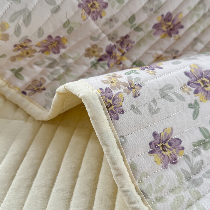 91家纺网 家纺一手货源 找家纺 TT.one 塔塔家居 2025新款全棉双层纱贝壳边夏被系列 床盖·半夏