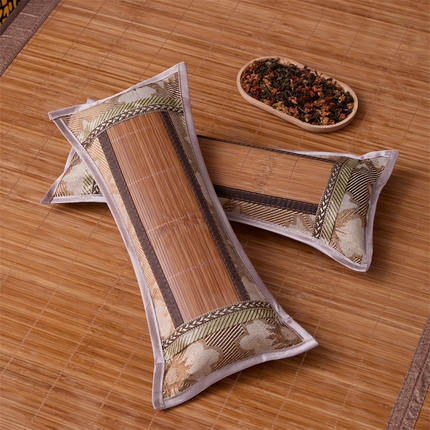 91家纺网 家纺一手货源 找家纺 （总）织布人 2025新款颈椎枕夏季凉感冰藤圆柱枕PE藤麻将枕反弓颈椎不适专用枕43*10*8cm