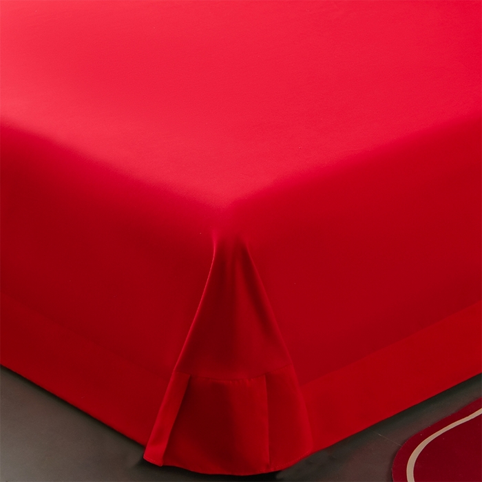 91家纺网 家纺一手货源 找家纺 卓缦2025新款亲肤棉韩版印花花边婚庆四件套 欢颜