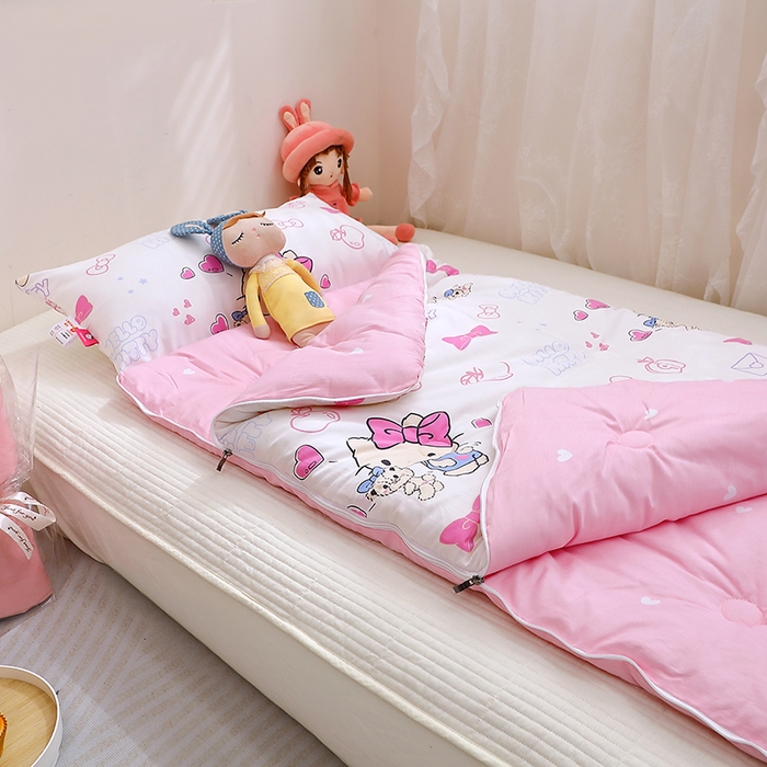91家纺网 家纺一手货源 找家纺 八零年代 2024新款三丽鸥睡袋儿童一体防踢被 纯棉四季款