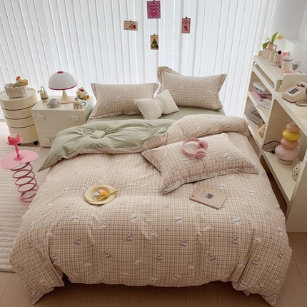 于果 2025新款全棉13370四件套 汪汪假日