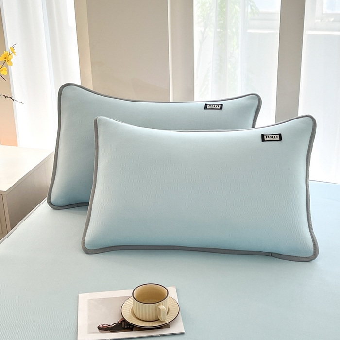 91家纺网 家纺一手货源 找家纺 子曰 2025新款A类高分子PE小清新凉感席系列-床垫款 小清新-天蓝