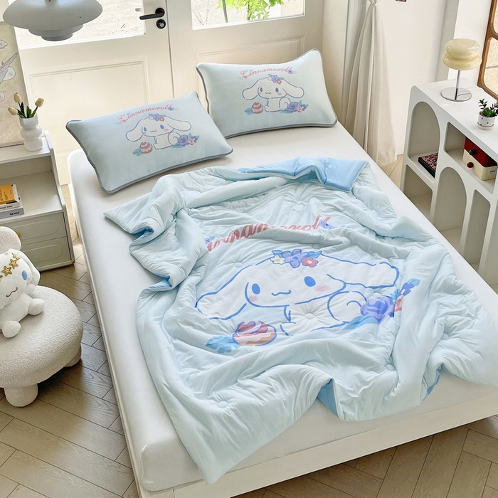 91家纺网 家纺一手货源 找家纺 蘭菲家纺 2025新款三丽鸥卡通印花夏被 泡芙