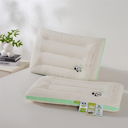 91家纺网 家纺一手货源 找家纺 （总）麦肯锡 2025新款7A抗菌熊猫亲子呵护家庭健康枕头枕芯