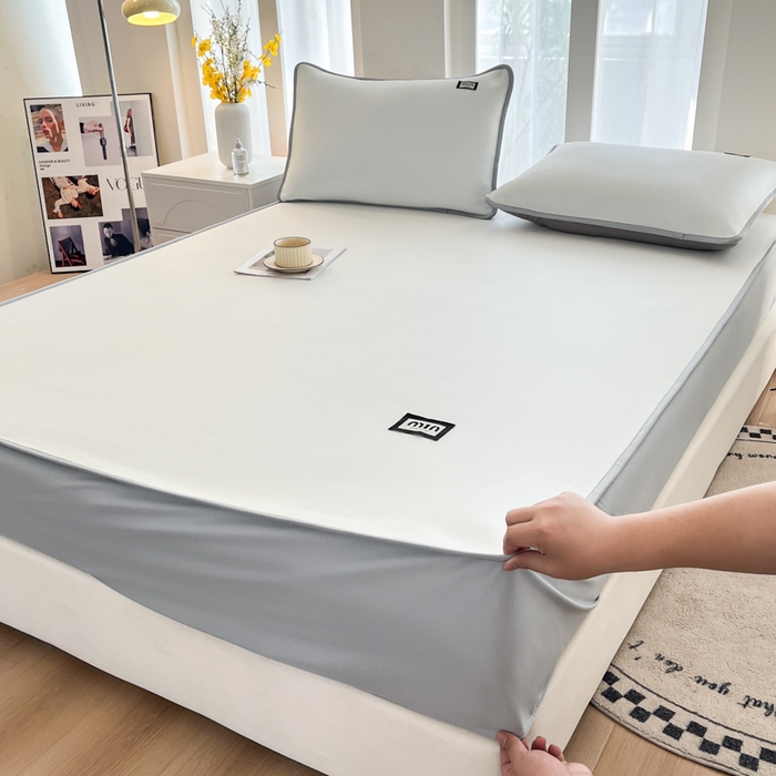 91家纺网 家纺一手货源 找家纺 （总）子曰 2025新款A类高分子PE小清新凉感席系列-床笠款