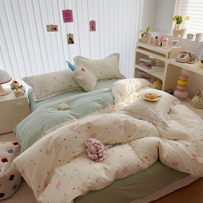 91家纺网 家纺一手货源 找家纺 于果 2025新款全棉13370四件套 甜美日记