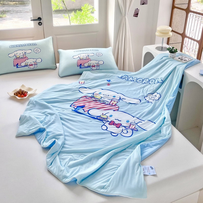 91家纺网 家纺一手货源 找家纺 蘭菲家纺 2025新款三丽鸥卡通印花夏被 聚餐大版