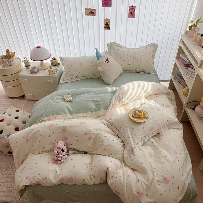 91家纺网 家纺一手货源 找家纺 于果 2025新款全棉13370四件套 甜美日记