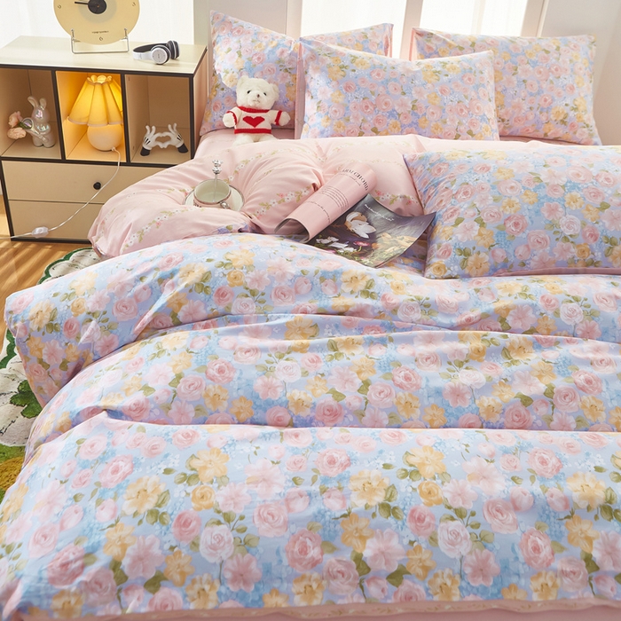 91家纺网 家纺一手货源 找家纺 黛妮雅 2025新款AB版全棉印花床单款全棉四件套 送买家秀 曼塔香