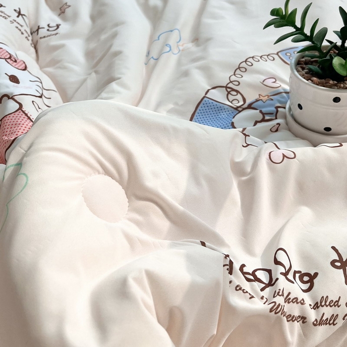 91家纺网 家纺一手货源 找家纺 蘭菲家纺 2025新款三丽鸥卡通印花夏被 9分甜