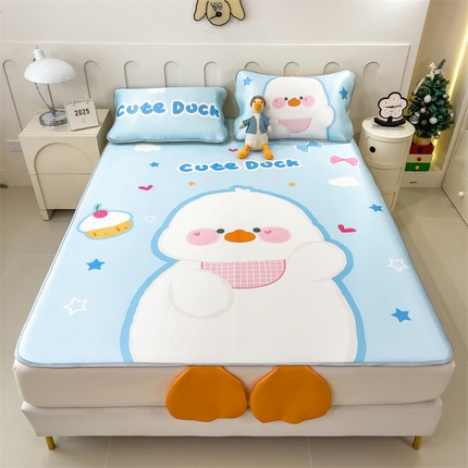 兄弟坊 2025新款大版立体卡通异形碳光冰丝席 胖胖鸭鸭