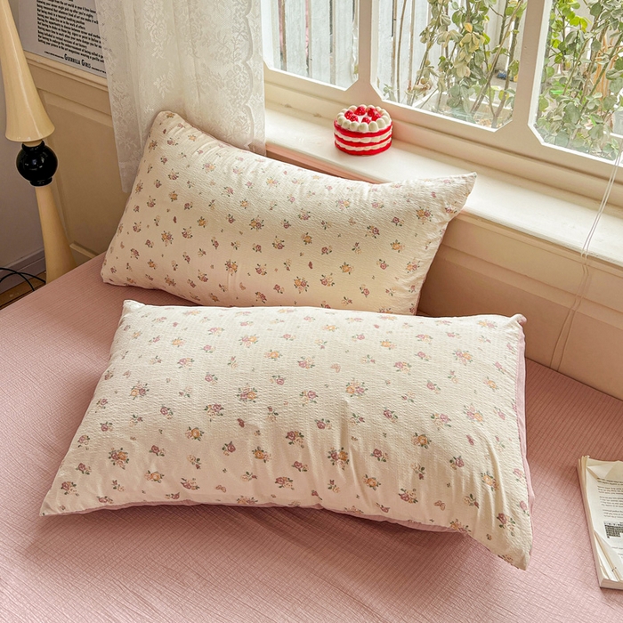 91家纺网 家纺一手货源 找家纺 一比一 2026新款云感皱皱双层纱四件套-简单款 梦境