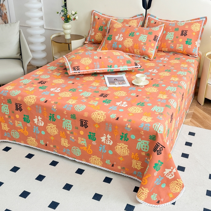 91家纺网 家纺一手货源 找家纺 （总）仟网汇 2025老粗布蕾丝花边三件套（无纺布手提包装）