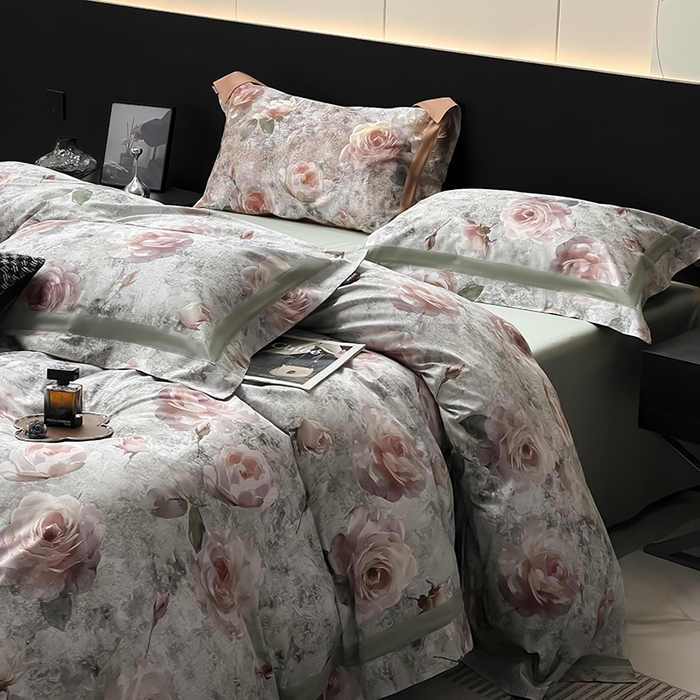 91家纺网 家纺一手货源 找家纺 （总） 2025夏季A类母婴级天丝棉印花四件套纯棉全棉高端数码印花丝滑裸睡长绒棉被套真丝