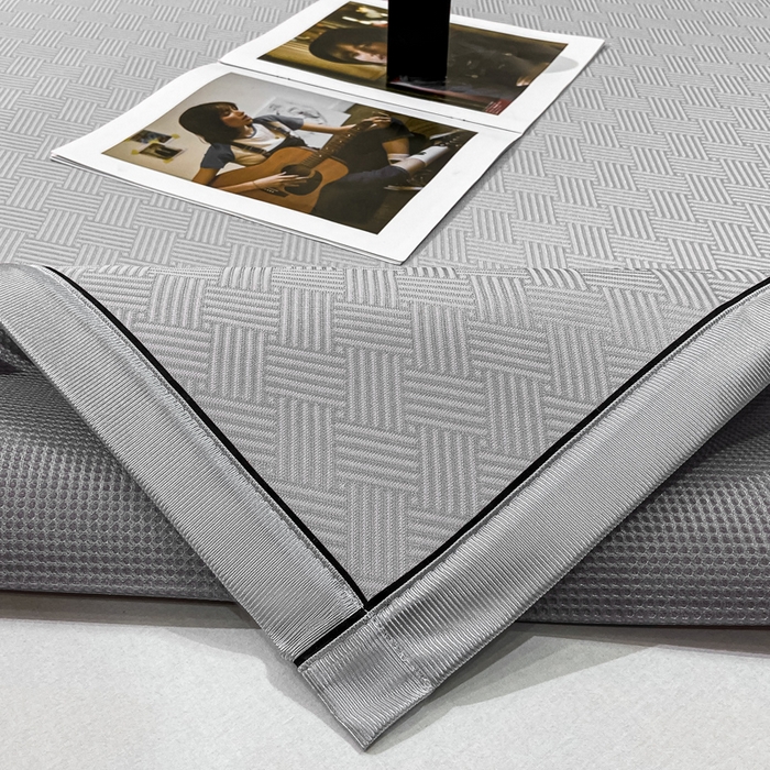 91家纺网 家纺一手货源 找家纺 给笠 2025新款碳光复合三明治 冰丝凉席 饼干-凉席银灰