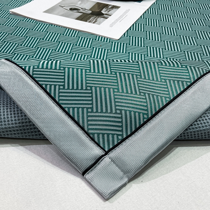 91家纺网 家纺一手货源 找家纺 给笠 2025新款碳光复合三明治 冰丝凉席 饼干-凉席绿色