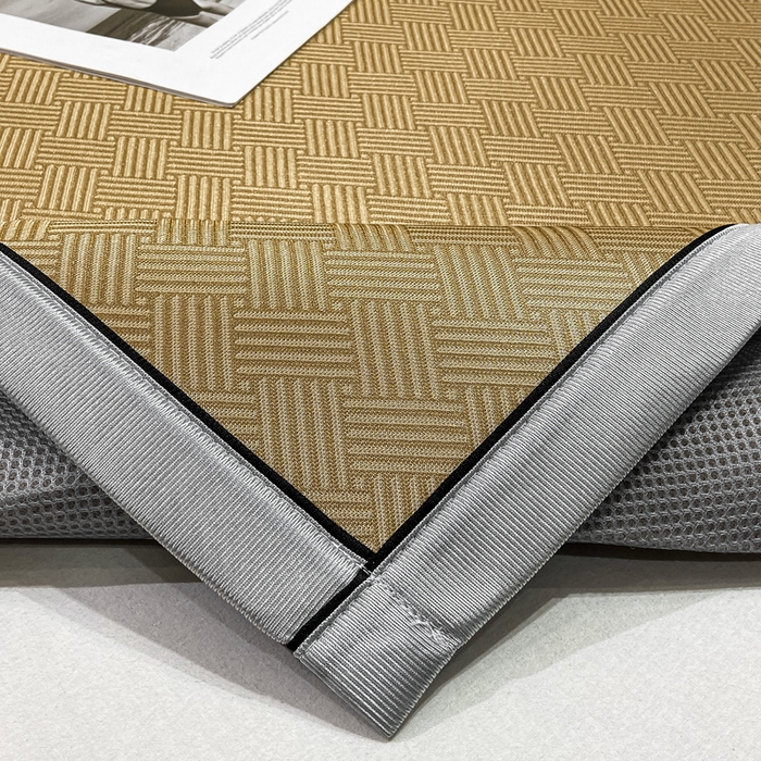 91家纺网 家纺一手货源 找家纺 给笠 2025新款碳光复合三明治 冰丝凉席 饼干-凉席驼色