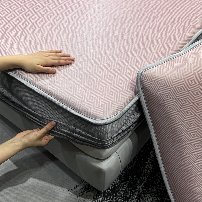 91家纺网 家纺一手货源 找家纺 （总）给笠 2025新款碳光复合三明治冰丝 床笠