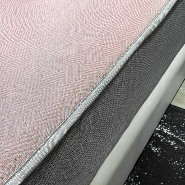 91家纺网 家纺一手货源 找家纺 给笠 2025新款碳光复合三明治冰丝 床笠 饼干-冰丝床笠粉色