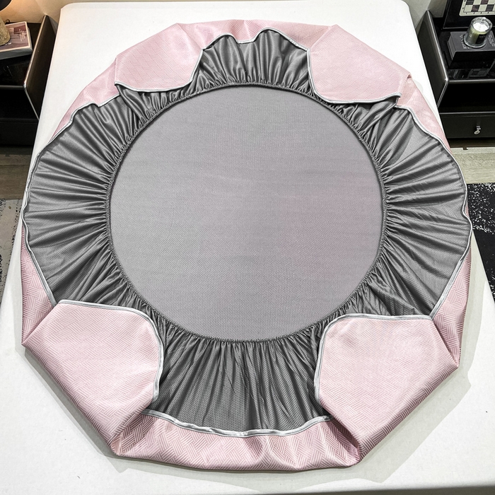 91家纺网 家纺一手货源 找家纺 给笠 2025新款碳光复合三明治冰丝 床笠 饼干-冰丝床笠粉色