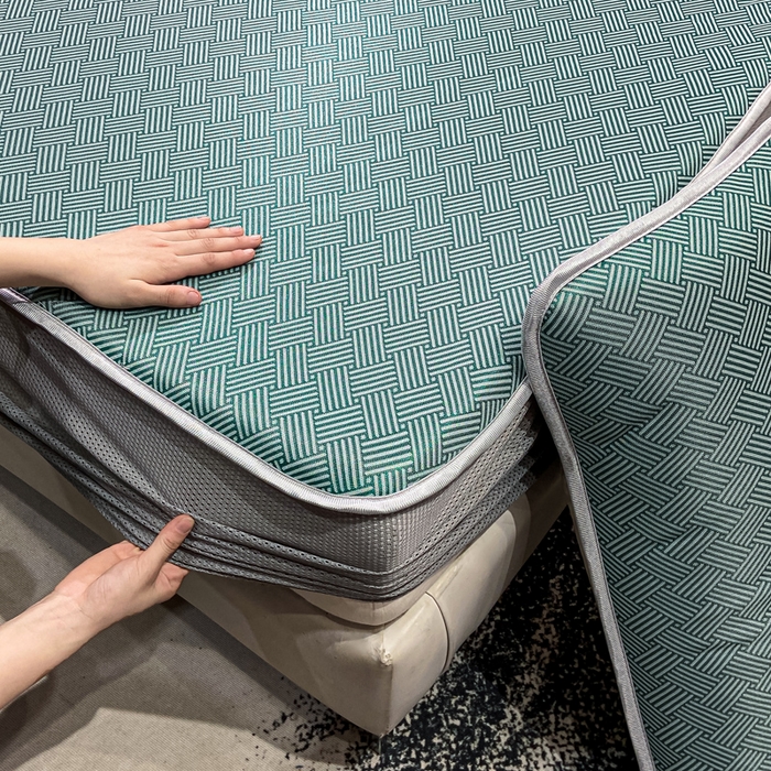 给笠 2025新款碳光复合三明治冰丝 床笠 饼干-冰丝床笠绿色