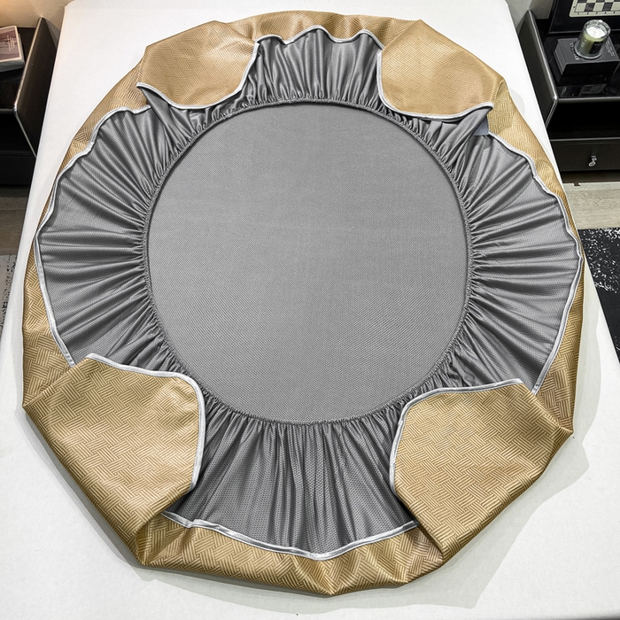 91家纺网 家纺一手货源 找家纺 给笠 2025新款碳光复合三明治冰丝 床笠 饼干-冰丝床笠驼色