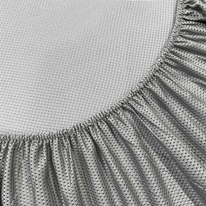 91家纺网 家纺一手货源 找家纺 给笠 2025新款碳光复合三明治冰丝 床笠 饼干-冰丝床笠银灰