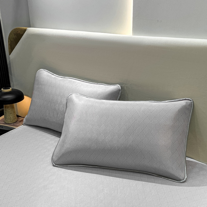 91家纺网 家纺一手货源 找家纺 给笠 2025新款碳光复合三明治冰丝 床笠 饼干-冰丝床笠银灰