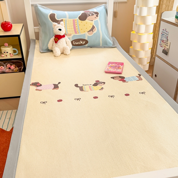 91家纺网 家纺一手货源 找家纺 （总）慕尚家纺 2025新款凉感大版冰丝席学生季款三件套