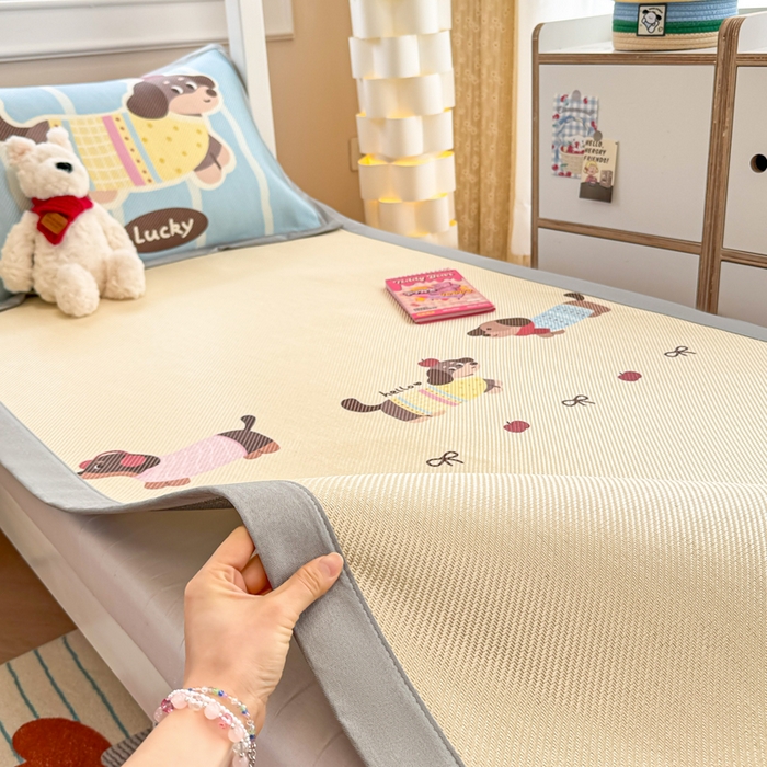 91家纺网 家纺一手货源 找家纺 （总）慕尚家纺 2025新款凉感大版冰丝席学生季款三件套