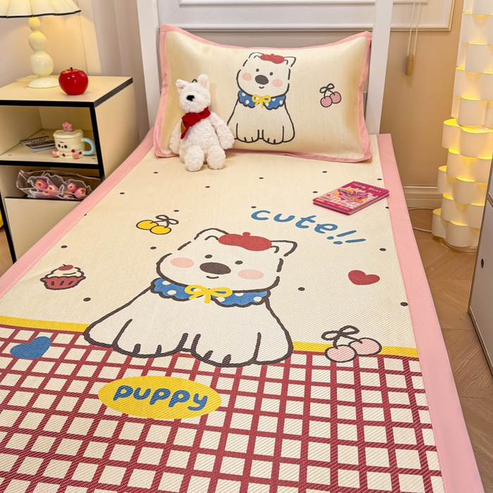 91家纺网 家纺一手货源 找家纺 （总）慕尚家纺 2025新款凉感大版冰丝席学生季款三件套