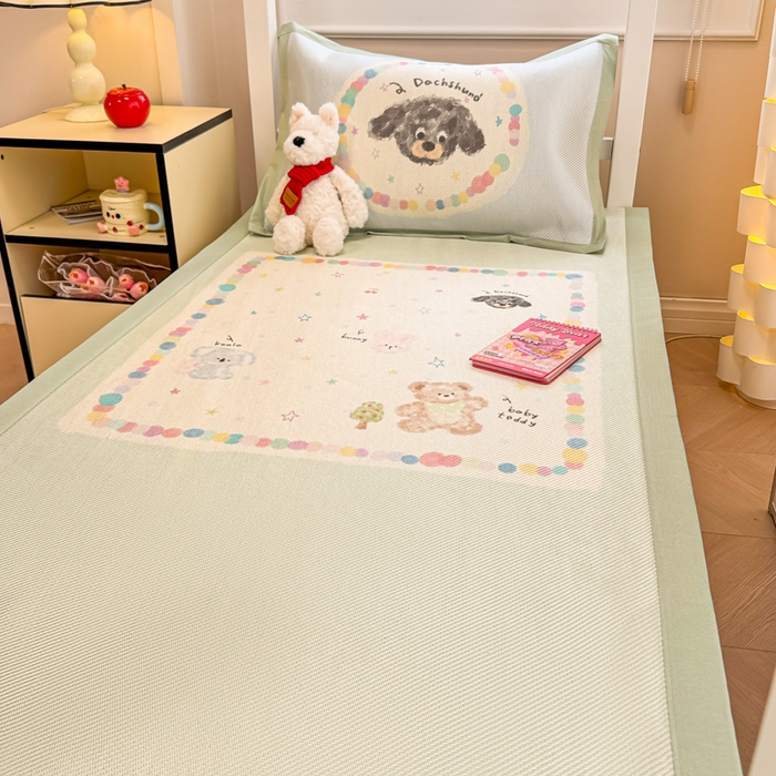 91家纺网 家纺一手货源 找家纺 （总）慕尚家纺 2025新款凉感大版冰丝席学生季款三件套