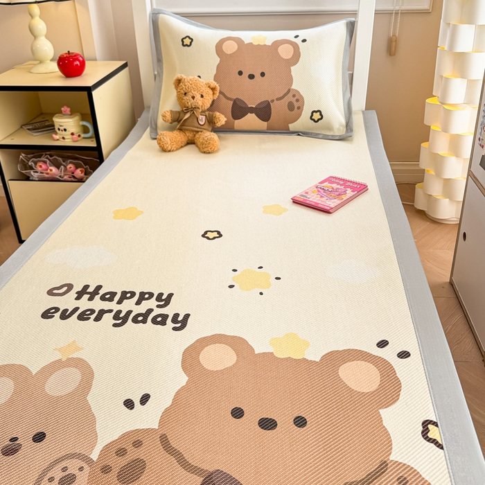 91家纺网 家纺一手货源 找家纺 （总）慕尚家纺 2025新款凉感大版冰丝席学生季款三件套