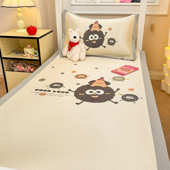 91家纺网 家纺一手货源 找家纺 （总）慕尚家纺 2025新款凉感大版冰丝席学生季款三件套