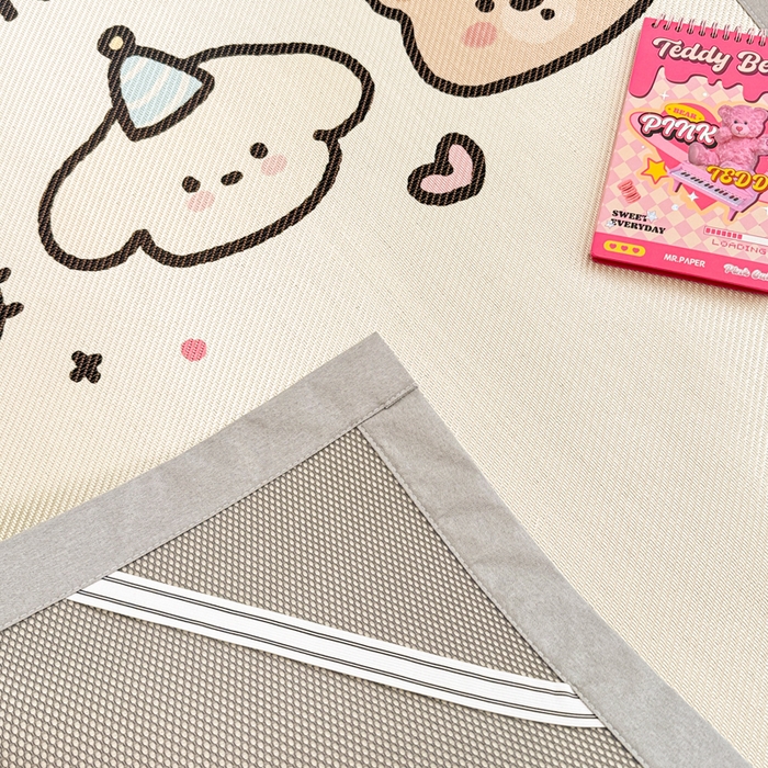 91家纺网 家纺一手货源 找家纺 慕尚家纺 2025新款凉感大版冰丝席学生季款三件套 3个好朋友