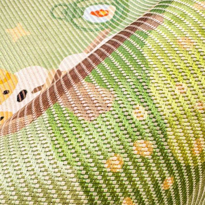 91家纺网 家纺一手货源 找家纺 慕尚家纺 2025新款凉感大版冰丝席学生季款三件套 油墨画狗狗