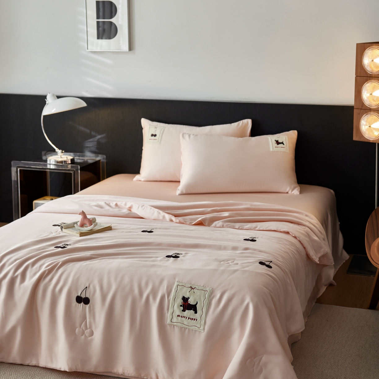 91家纺网 家纺一手货源 找家纺 初拾 2025新款60支奥地利进口兰精天丝夏被夏凉被空调被—樱桃奇奇 少女粉