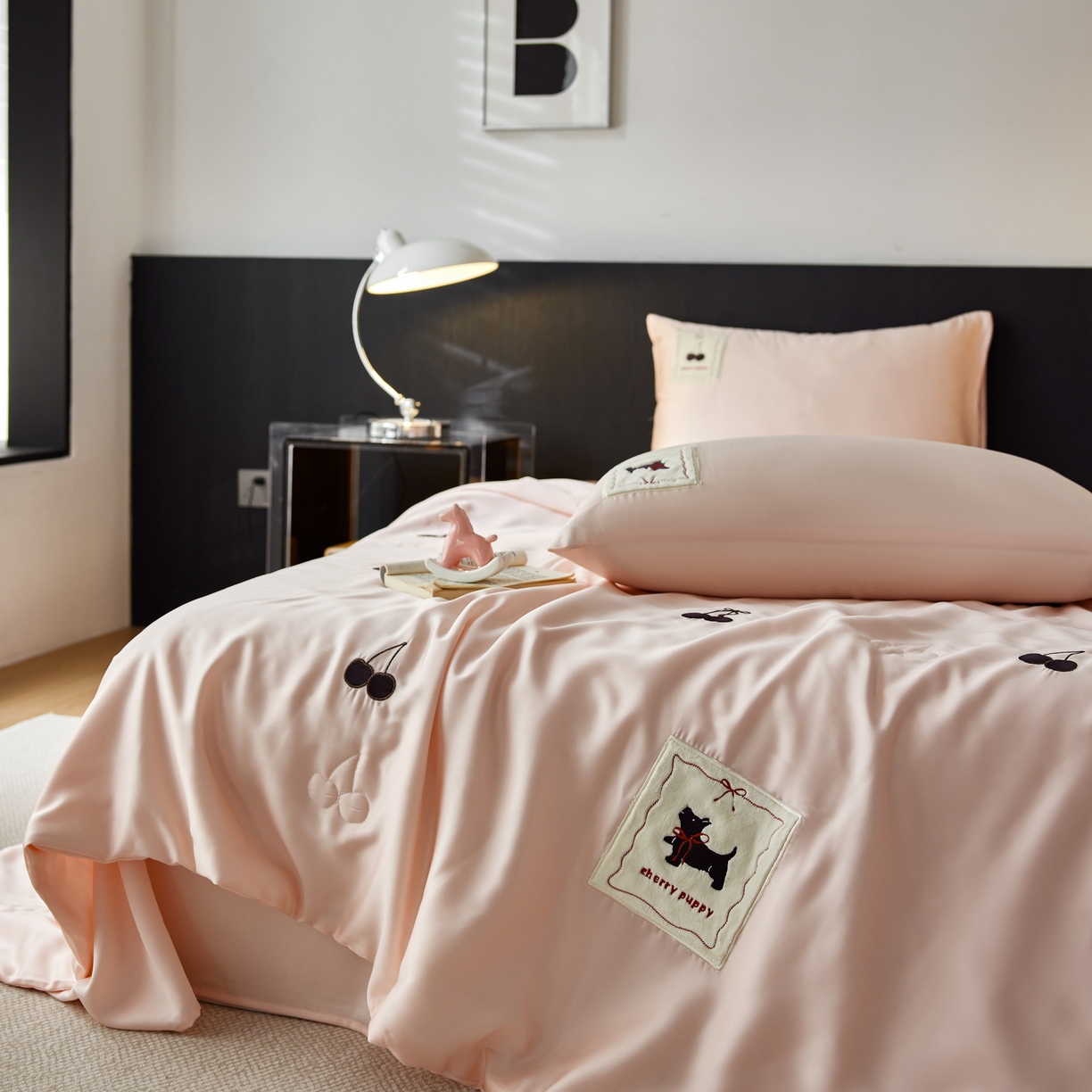 91家纺网 家纺一手货源 找家纺 初拾 2025新款60支奥地利进口兰精天丝夏被夏凉被空调被—樱桃奇奇 少女粉