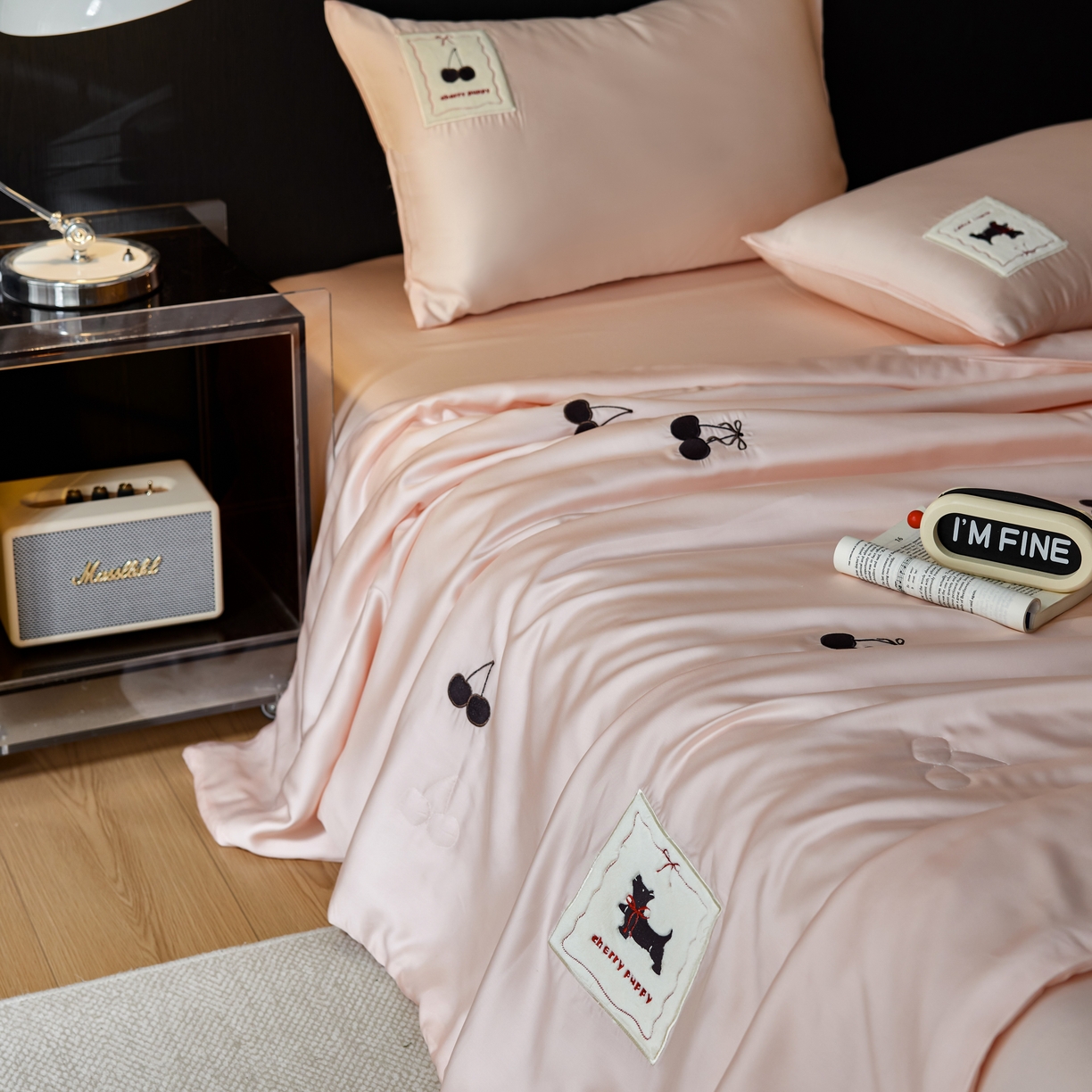 91家纺网 家纺一手货源 找家纺 初拾 2025新款60支奥地利进口兰精天丝夏被夏凉被空调被—樱桃奇奇 少女粉