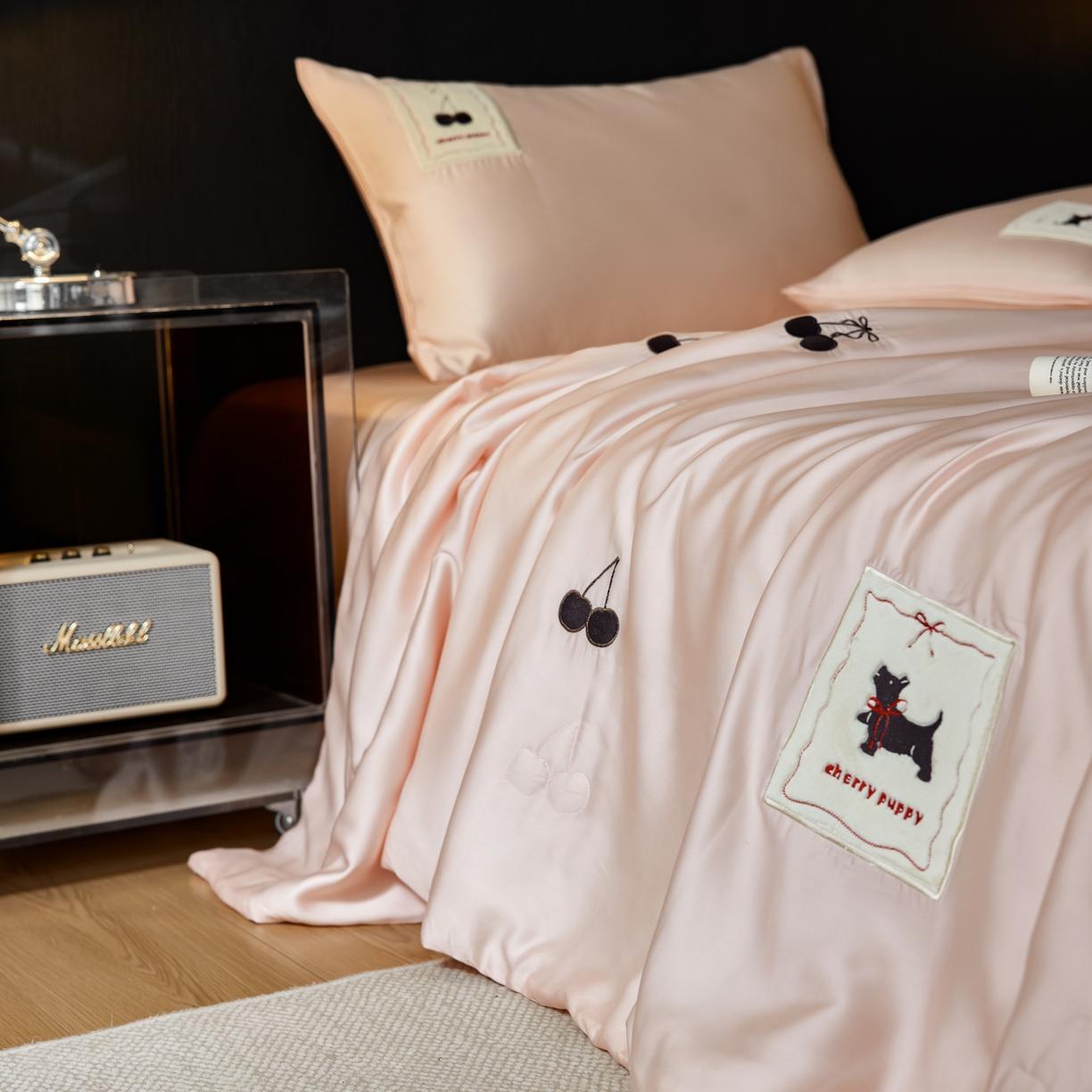 91家纺网 家纺一手货源 找家纺 初拾 2025新款60支奥地利进口兰精天丝夏被夏凉被空调被—樱桃奇奇 少女粉