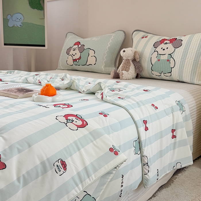 91家纺网 家纺一手货源 找家纺 柚子YOUTH 2025新款锦氨超柔果冻被 懒洋洋夏被