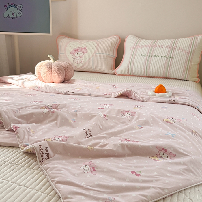 91家纺网 家纺一手货源 找家纺 柚子YOUTH 2025新款锦氨超柔果冻被 草莓蒂夏被