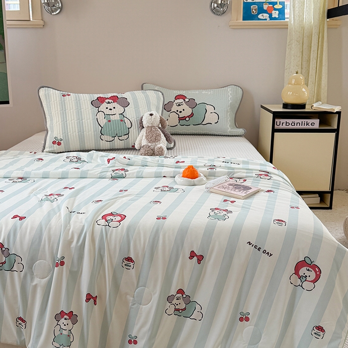 91家纺网 家纺一手货源 找家纺 柚子YOUTH 2025新款锦氨超柔果冻被 懒洋洋夏被